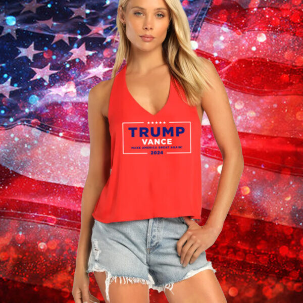 Trump Vance MAGA Women’s Red Shirt Tank Top, Trump Super power 20243