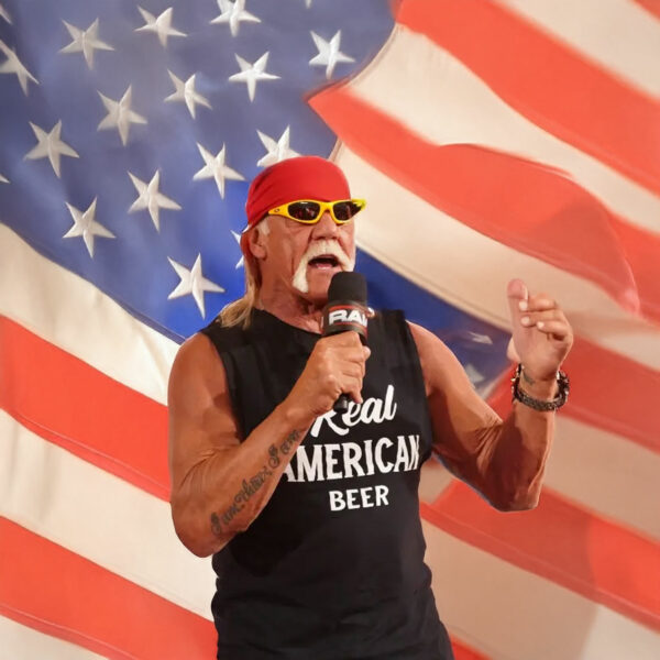 Hulk Hogan Wearing Real American Beer T-Shirt