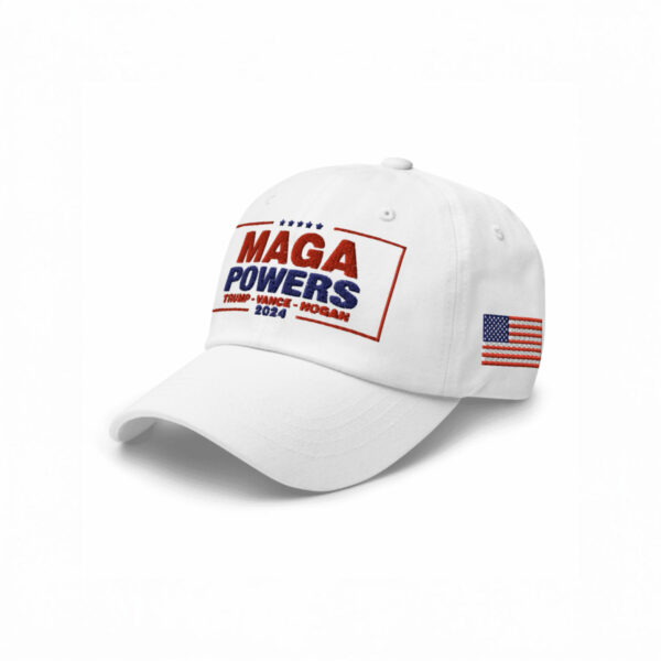 Hulk Hogan wearing Maga Powers Trump Vance Hogan Hat