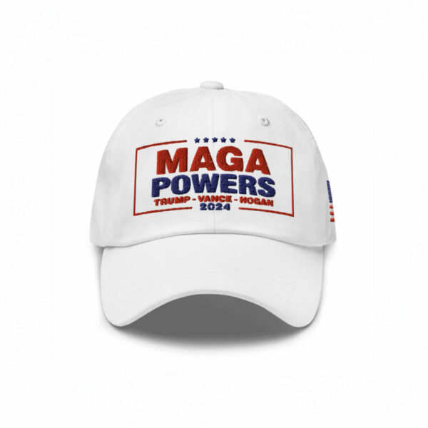 Hulk Hogan wearing Maga Powers Trump Vance Hogan Hat