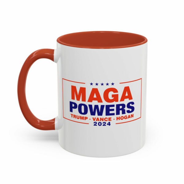 Hulk Hogan wearing Maga Powers Trump Vance Hogan Mug