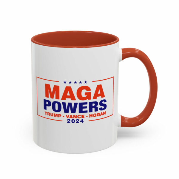 Hulk Hogan wearing Maga Powers Trump Vance Hogan Mug