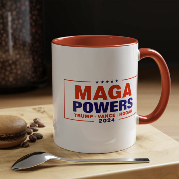 Hulk Hogan wearing Maga Powers Trump Vance Hogan Mug